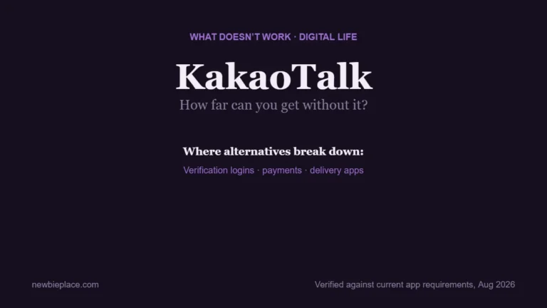 KakaoTalk in Korea: how far you can get without it, verification logins, payments, and delivery apps