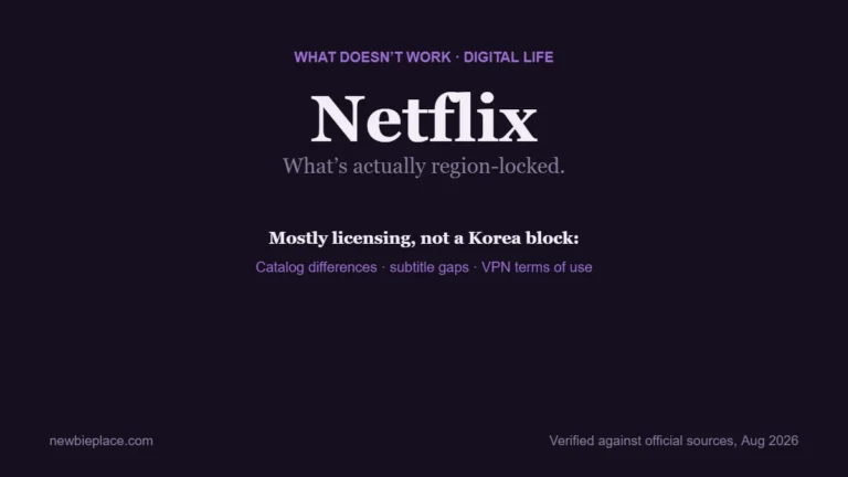 Netflix region locks in Korea explained: catalog differences, subtitle gaps, and VPN terms of use